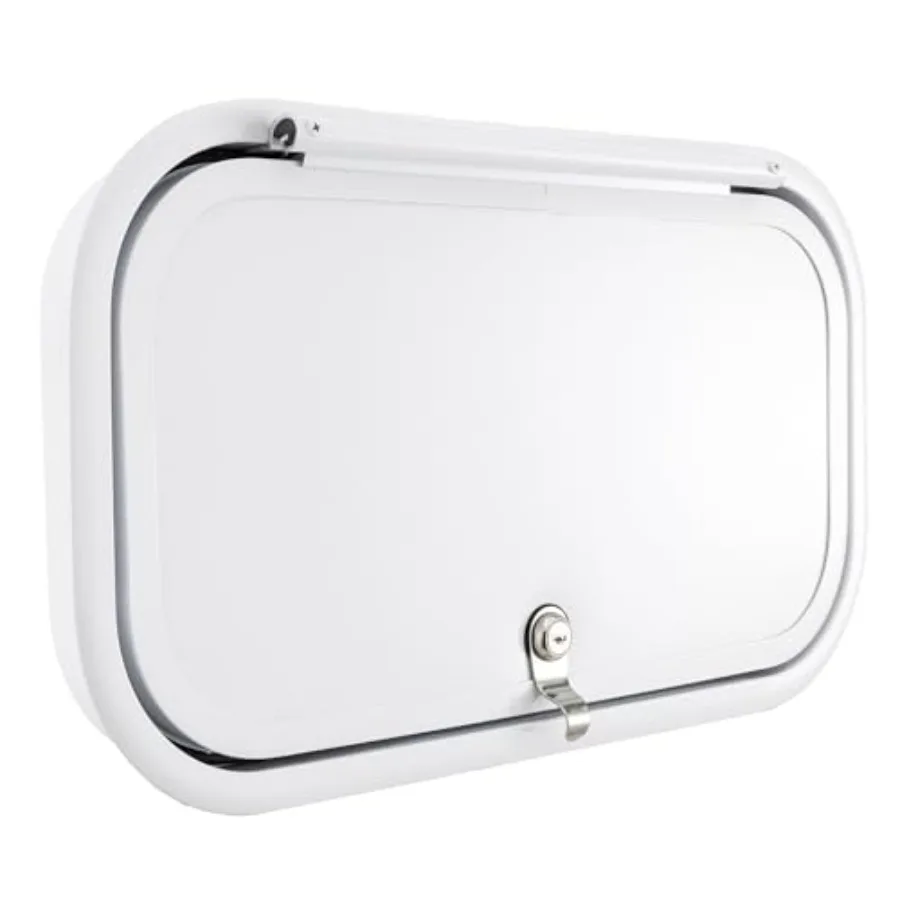 RV baggage compartment door for outdoor use, fiberglass, white, weather-tight seal with rounded corners, 20 W x 11 H
RV baggage compartment door for outdoor use, fiberglass, white, weather-tight seal with rounded corners, 20 W x 11 H