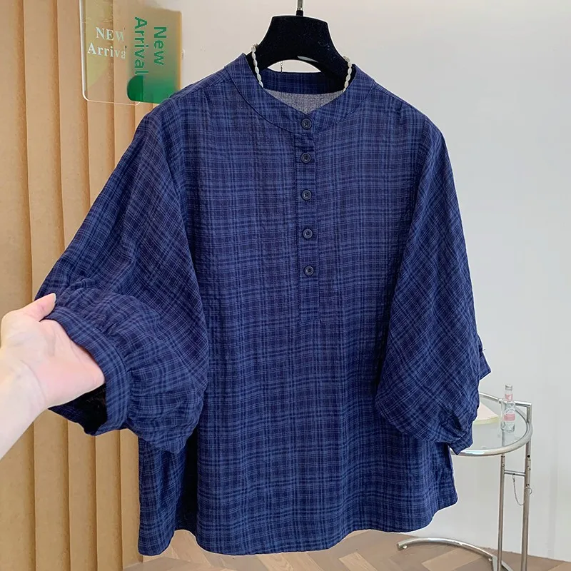plus Size Summer Shirt Women's Fashionable Top Belly Covering Thin Half Sleeve Plaid T-Shirt Commute Style Loose Fit Print Ca...
plus Size Summer Shirt Women's Fashionable Top Belly Covering Thin Half Sleeve Plaid T-Shirt Commute Style Loose Fit Print Ca...