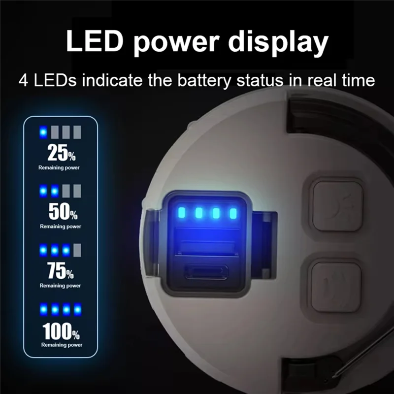 Rechargeable LED Camping Light, USB Type-C, 2400Mah Battery, Portable Outdoor Lantern With Dual Lighting Modes
Rechargeable LED Camping Light, USB Type-C, 2400Mah Battery, Portable Outdoor Lantern With Dual Lighting Modes