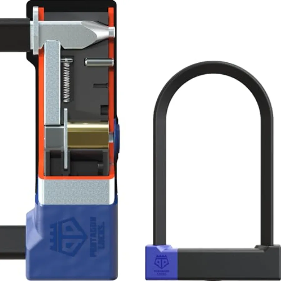 Bike U Lock for urban commuting hardened steel, black, patented anti-theft design with Sold Secure Gold rating, ultra-lightweig
Bike U Lock for urban commuting hardened steel, black, patented anti-theft design with Sold Secure Gold rating, ultra-lightweig
