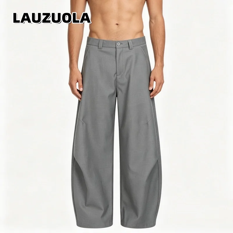 High Quality Luxury Men's Gray Baggy Wide Leg Suit Pants Casual Loose Fit Trousers Streetwear Business Office Work Pants
High Quality Luxury Men's Gray Baggy Wide Leg Suit Pants Casual Loose Fit Trousers Streetwear Business Office Work Pants