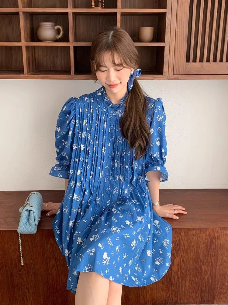 Clothland Women Sweet Floral Shirt Dress Ruffle Flare Sleeve Single Breasted One Piece Summer Mini Dresses QD735
Clothland Women Sweet Floral Shirt Dress Ruffle Flare Sleeve Single Breasted One Piece Summer Mini Dresses QD735