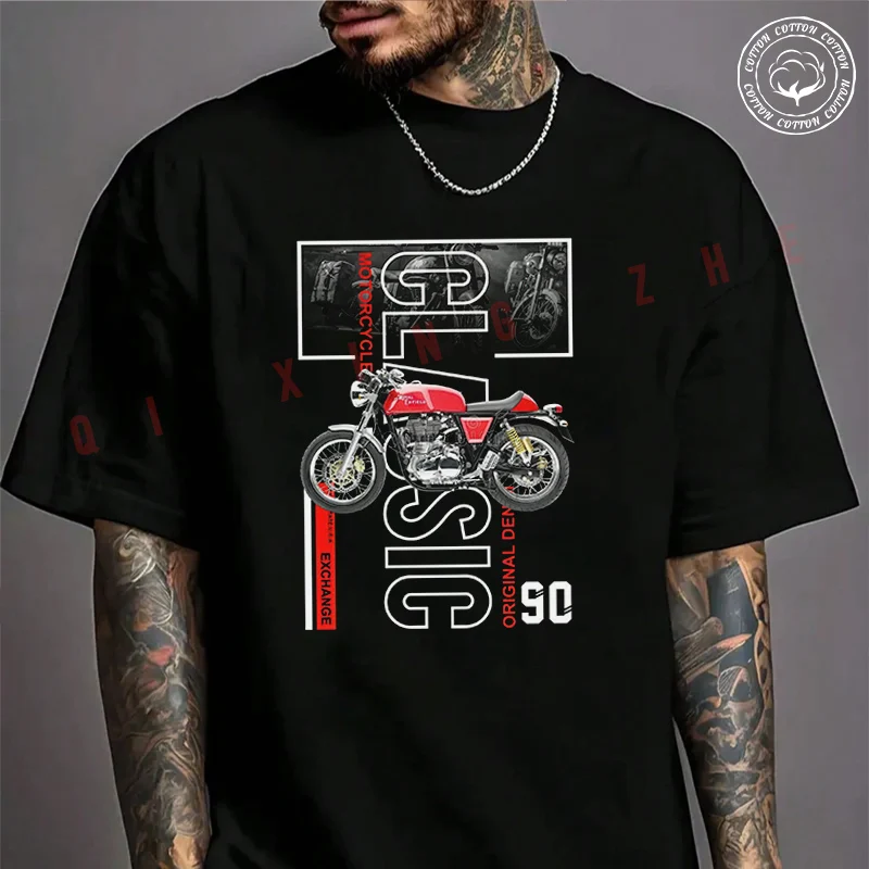 Moto Men's T-shirt Classic Motorcycle Exchange Cotton T Shirt Short Sleeve Exquisite Design Essential Top Tees
Moto Men's T-shirt Classic Motorcycle Exchange Cotton T Shirt Short Sleeve Exquisite Design Essential Top Tees