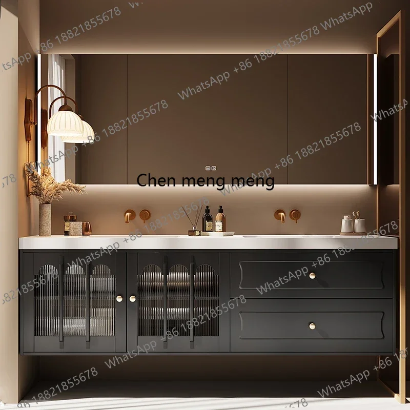 Double Basin Bathroom Cabinet Combined Slate Washbasin Washbasin Cabinet Oak Toilet Washstand Cabinet
Double Basin Bathroom Cabinet Combined Slate Washbasin Washbasin Cabinet Oak Toilet Washstand Cabinet
