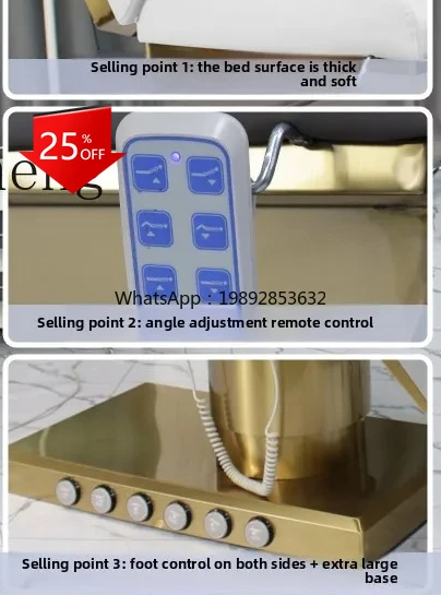 ZZ electric beauty bed beauty salon special multi-functional massage latex bed SPA physiotherapy lifting bed
ZZ electric beauty bed beauty salon special multi-functional massage latex bed SPA physiotherapy lifting bed