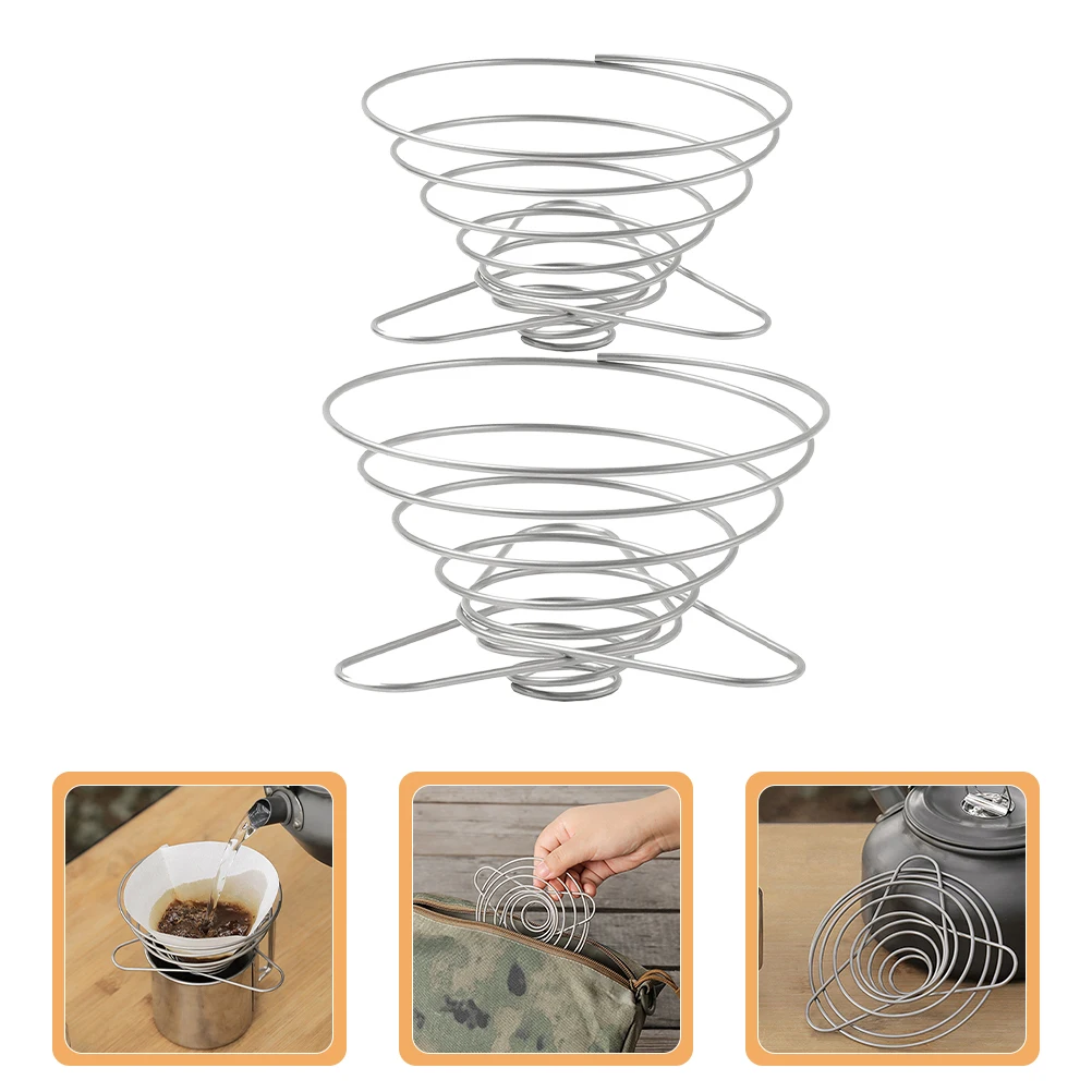 2 Pcs Filter Coffee Cup Stainless Steel Funnel Rack Folding Manual Making Supply Silver Travel
2 Pcs Filter Coffee Cup Stainless Steel Funnel Rack Folding Manual Making Supply Silver Travel