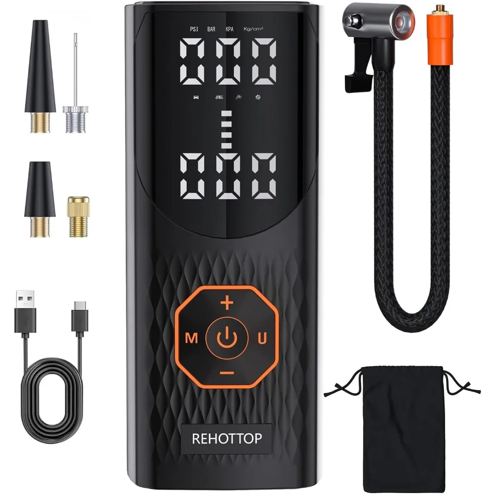 Tire Inflator Portable Air Compressor, 160PSI Cordless Air Pump for Car Tires,6X Faster Inflation Air Compressor with Tire Gauge
Tire Inflator Portable Air Compressor, 160PSI Cordless Air Pump for Car Tires,6X Faster Inflation Air Compressor with Tire Gauge