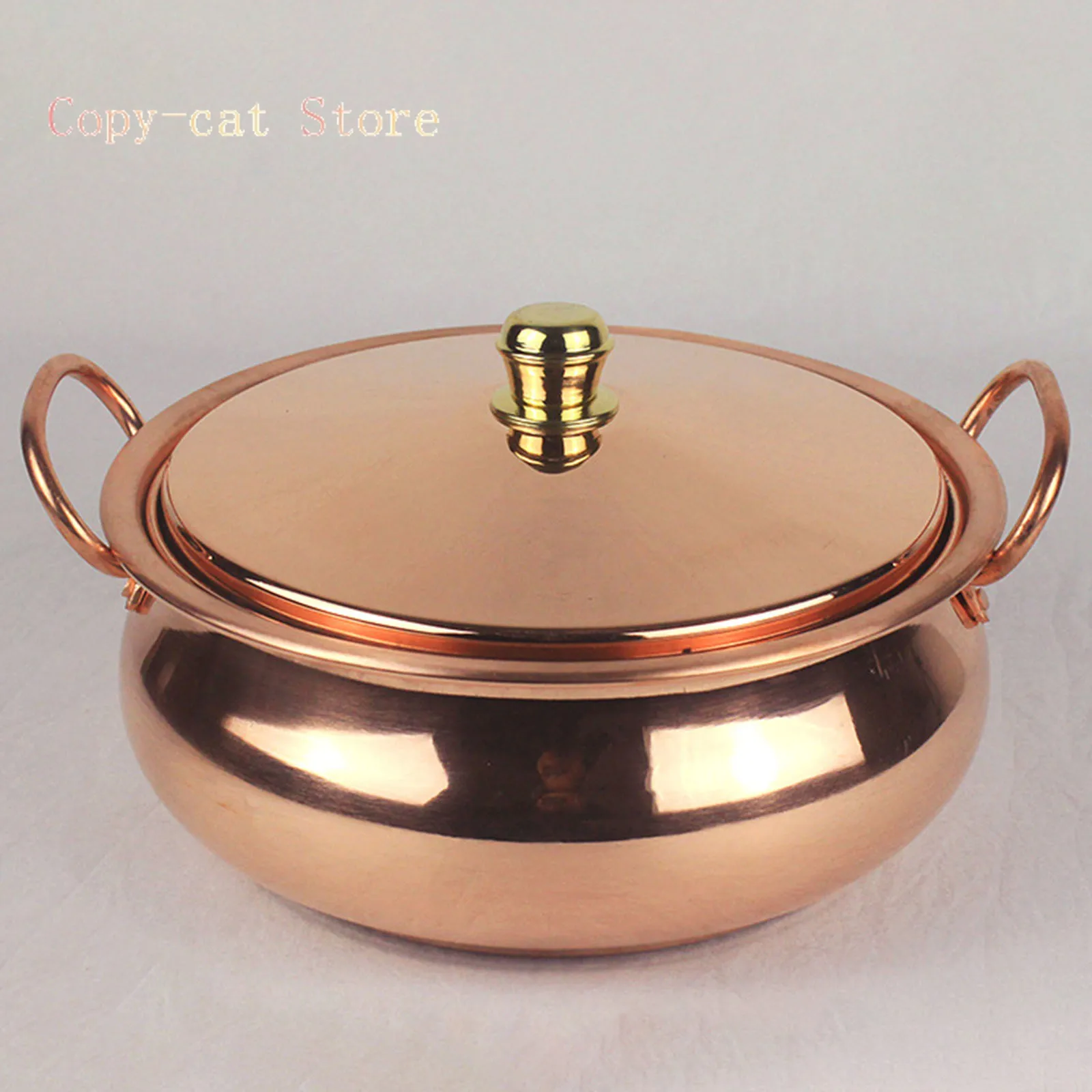 18cm/20cm/22cm/24cm Pure Copper Pot Household Handmade Binaural Cooking Pot Compatible Induction Gas Stoves Cookware with Cover 
18cm/20cm/22cm/24cm Pure Copper Pot Household Handmade Binaural Cooking Pot Compatible Induction Gas Stoves Cookware with Cover