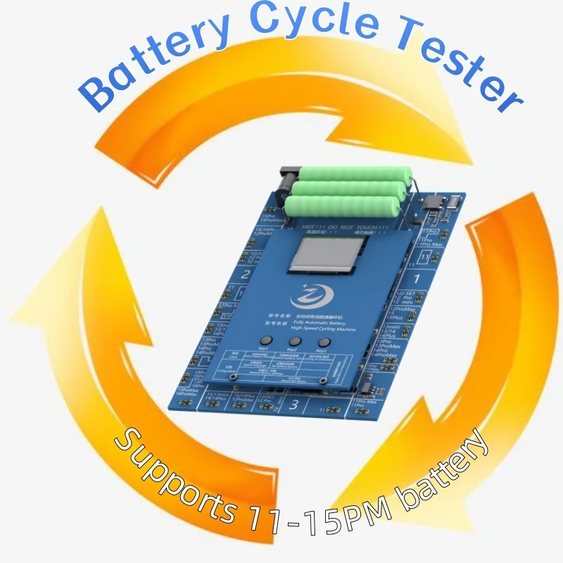 Smart 3-Channel Battery Cycle Tester Auto Run for iPhone 11-15 PM Battery 5A Ultra-Speed Charge/Discharge No Soldering Required
Smart 3-Channel Battery Cycle Tester Auto Run for iPhone 11-15 PM Battery 5A Ultra-Speed Charge/Discharge No Soldering Required