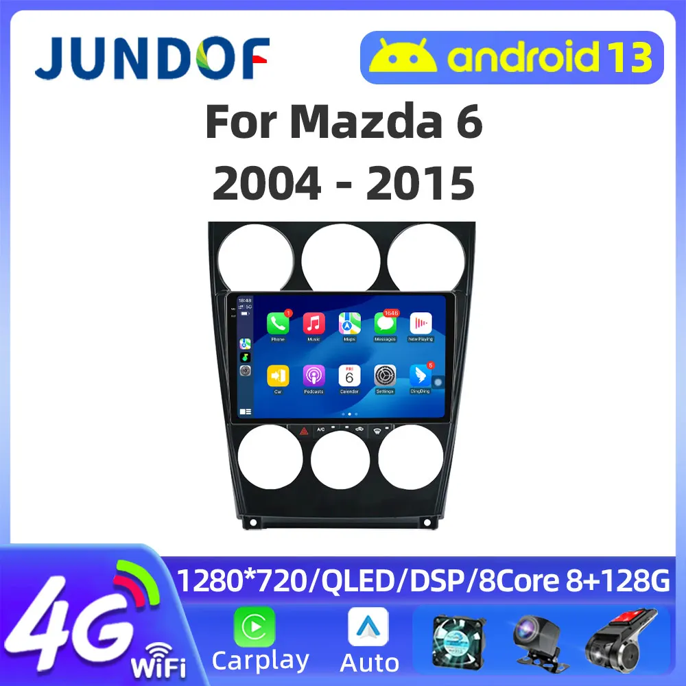 Wireless Carplay Android Auto Car Radio For Mazda 6 2004 2007 2008-2015 Multimedia Video Player GPS Navi Bluetooth FM Autoradio
Wireless Carplay Android Auto Car Radio For Mazda 6 2004 2007 2008-2015 Multimedia Video Player GPS Navi Bluetooth FM Autoradio