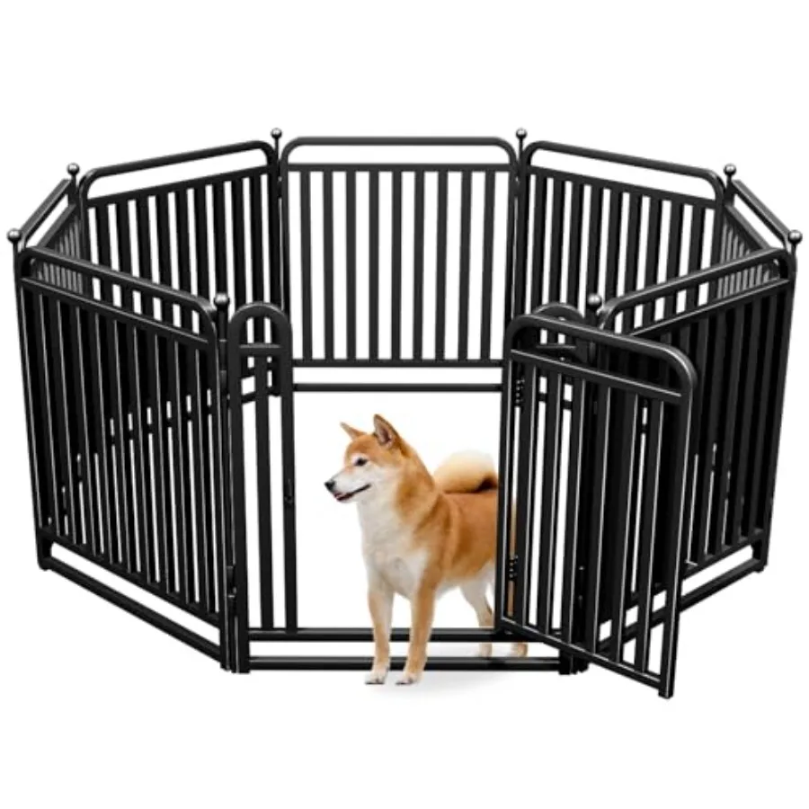 Outdoor and indoor puppy playpen for small/medium/large dogs thickened metal tube construction low threshold design black color
Outdoor and indoor puppy playpen for small/medium/large dogs thickened metal tube construction low threshold design black color