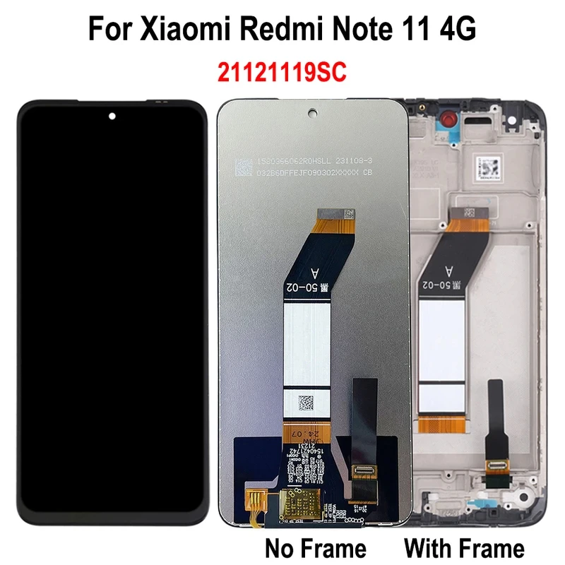 For Redmi Note 11 4G 21121119 SC LCD Display Touch Screen With Frame Replacement Parts
For Redmi Note 11 4G 21121119 SC LCD Display Touch Screen With Frame Replacement Parts