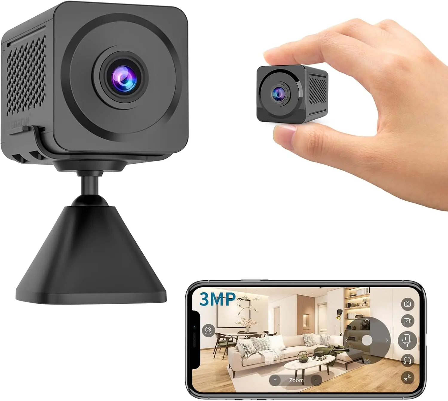 2K Security Camera with Battery, Full-Color Night Vision, Motion Detection, 2-Way Audio, Siren, Remote Viewing, SD & Cloud
2K Security Camera with Battery, Full-Color Night Vision, Motion Detection, 2-Way Audio, Siren, Remote Viewing, SD & Cloud