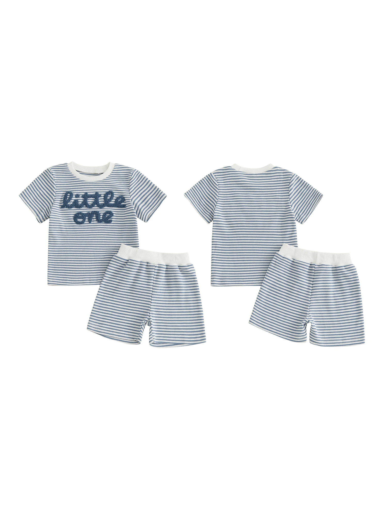 Toddler Boys Birthday Clothes Short Sleeve Round Neck Letter Embroidery T-Shirt and Striped Shorts Outfits Set
Toddler Boys Birthday Clothes Short Sleeve Round Neck Letter Embroidery T-Shirt and Striped Shorts Outfits Set
