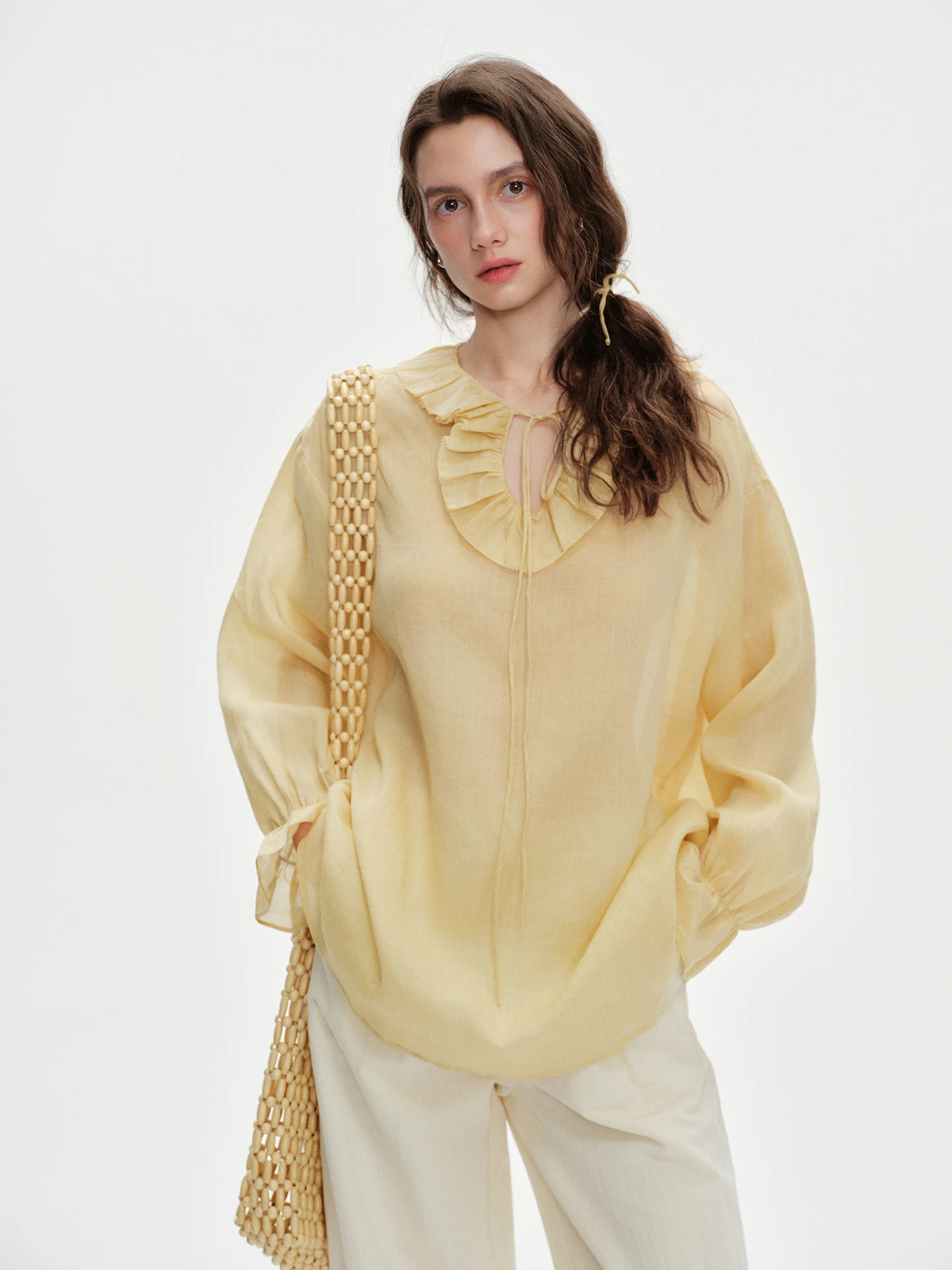 AIYUTONG French Style Loose Fit Long Sleeve Linen Shirt Romantic Summer Sun Protection Breathable Lace Trim Women's Top
AIYUTONG French Style Loose Fit Long Sleeve Linen Shirt Romantic Summer Sun Protection Breathable Lace Trim Women's Top
