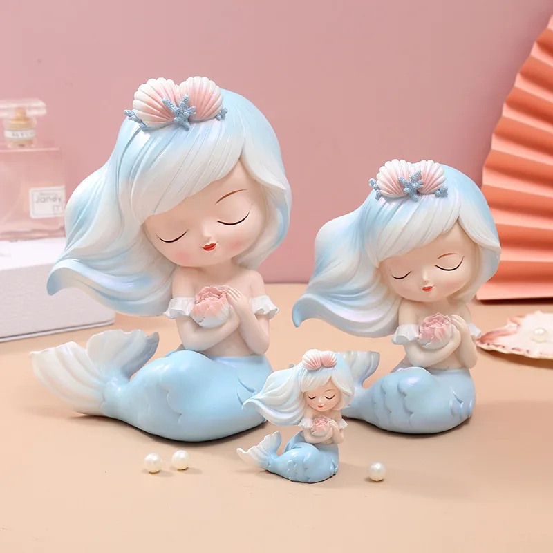 Pretty Mermaid Resin Ornaments Cartoon Gentle and Soft Mermaid Desk Figurines Aquarium Decoration Desk Car Decoration
Pretty Mermaid Resin Ornaments Cartoon Gentle and Soft Mermaid Desk Figurines Aquarium Decoration Desk Car Decoration