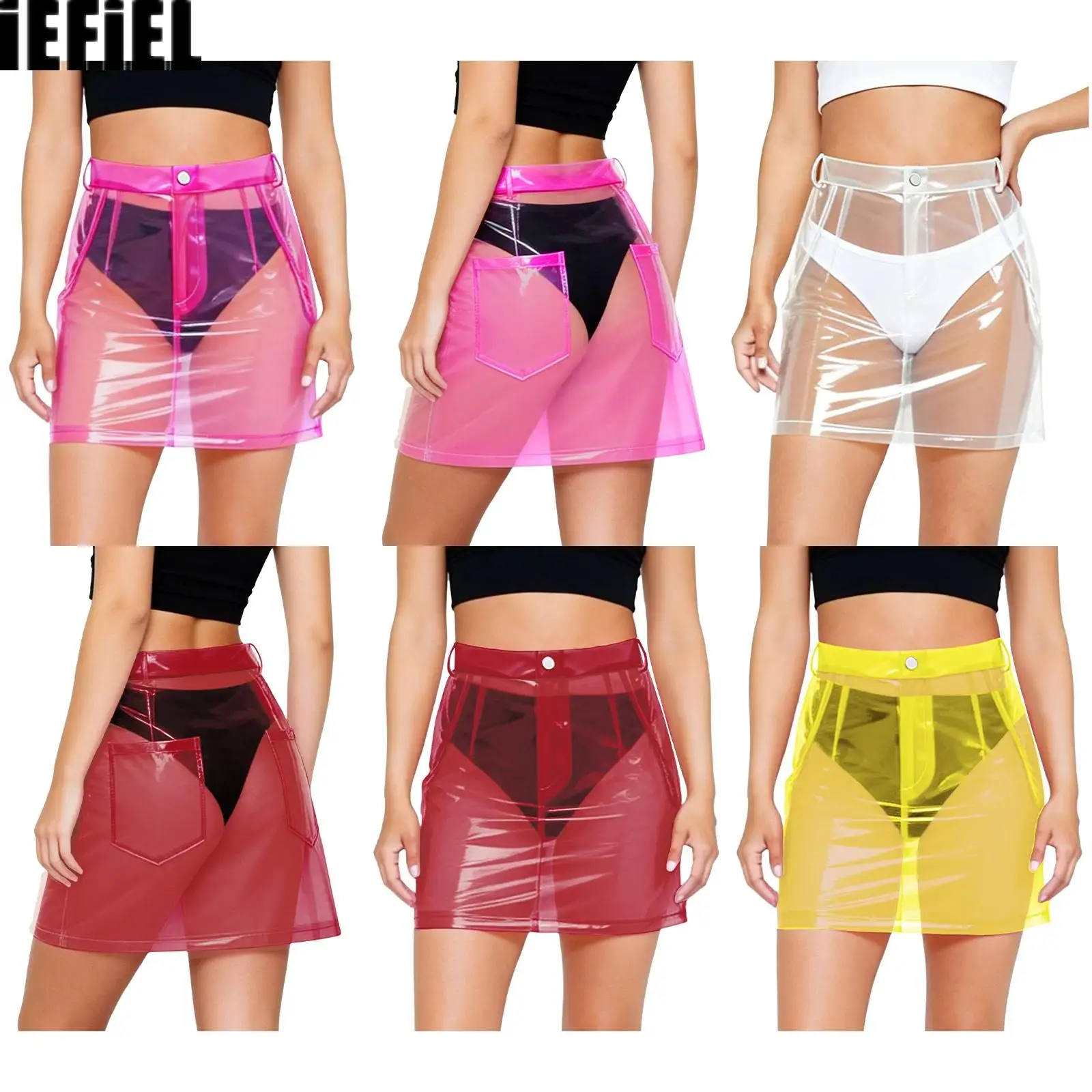 Women Transparent Miniskirt High Waist Bodycon Pencil Skirt Wit Pockets See Through Cover Up Skirt for Beachwear Clubwear
Women Transparent Miniskirt High Waist Bodycon Pencil Skirt Wit Pockets See Through Cover Up Skirt for Beachwear Clubwear