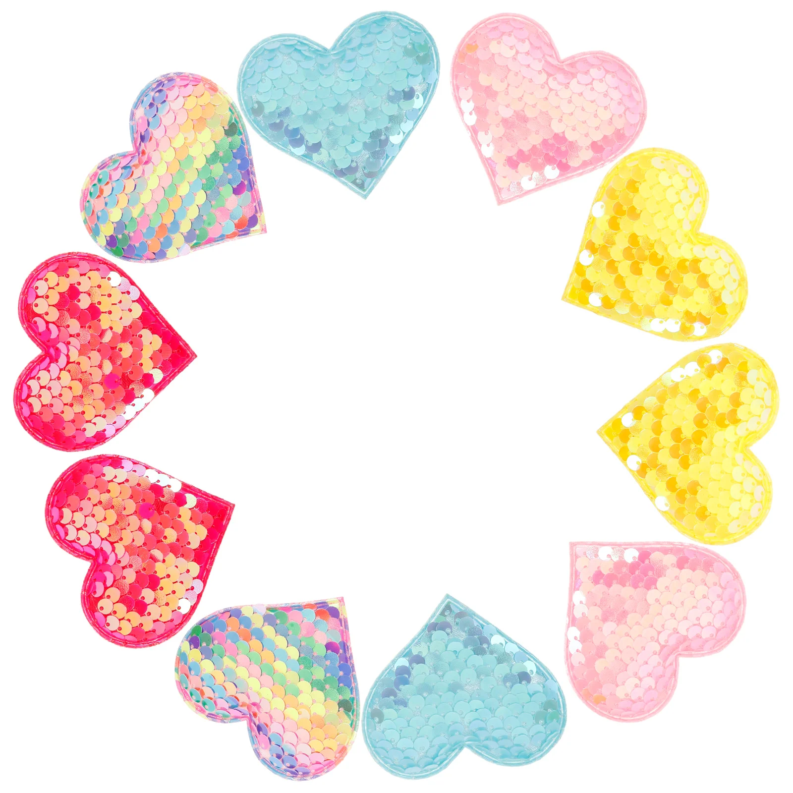 10pcs Cute Heart Charms Shaped Sequins Fabric Hair Clip Charms Semi Finished Product Children Diy Crafts Accessories
10pcs Cute Heart Charms Shaped Sequins Fabric Hair Clip Charms Semi Finished Product Children Diy Crafts Accessories