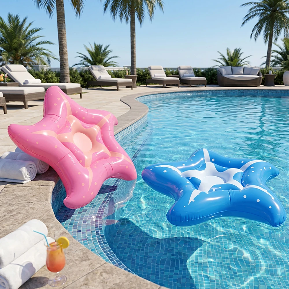 1 pc starfish inflatable floating deckchair made of PVC material, suitable for summer beach, pool parties, water entertainment
1 pc starfish inflatable floating deckchair made of PVC material, suitable for summer beach, pool parties, water entertainment