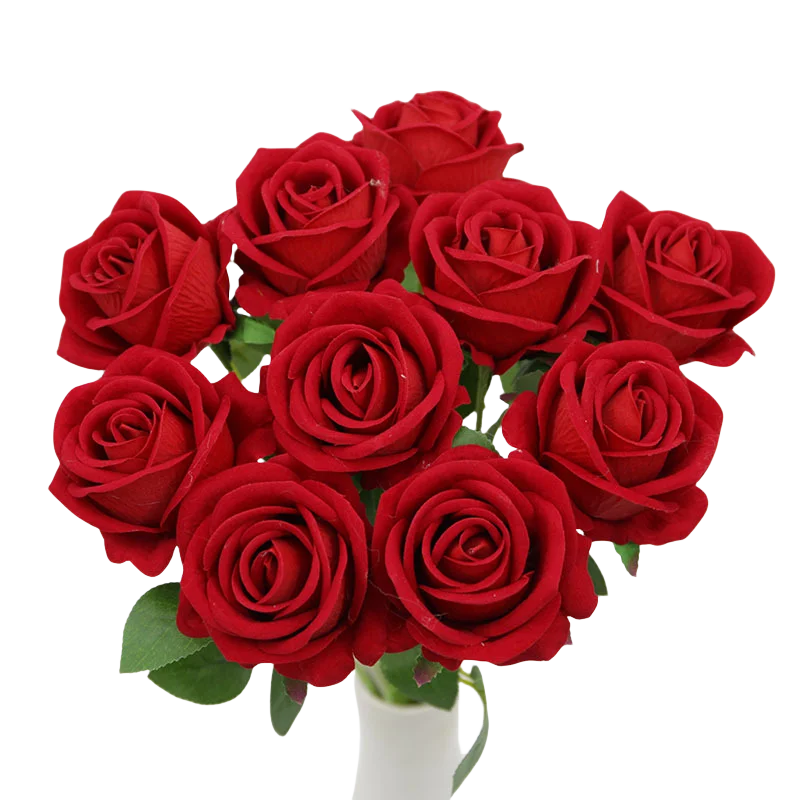 10pcs Artificial Flowers Bouquet Velvet Fake Rose Flower For Weddings,Birthdays,Christmas,Valentine's Day And Home Decor Floral
10pcs Artificial Flowers Bouquet Velvet Fake Rose Flower For Weddings,Birthdays,Christmas,Valentine's Day And Home Decor Floral