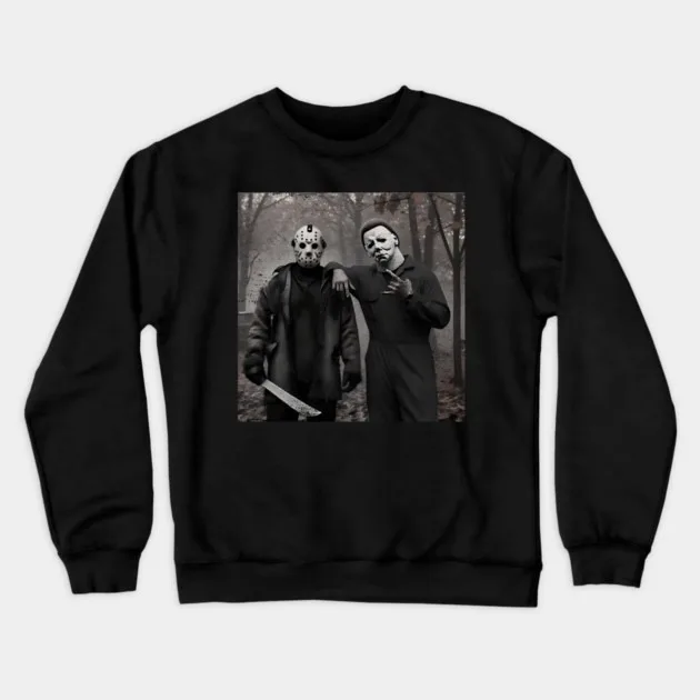 Autumn and Winter Horror Movie Icons Cotton Crew Neck Sweatshirt This Edgy Design Features A Black - and - White Image
Autumn and Winter Horror Movie Icons Cotton Crew Neck Sweatshirt This Edgy Design Features A Black - and - White Image