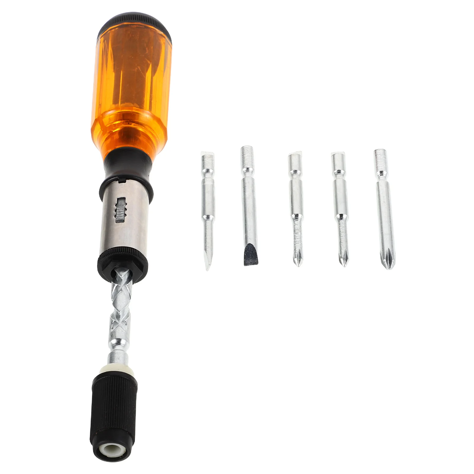 Hand Pressing Adjustment Screwdriver Semi Automatic Ratchet Function Rotating Spiral Mechanism Ergonomic Grip Versatile Tool
Hand Pressing Adjustment Screwdriver Semi Automatic Ratchet Function Rotating Spiral Mechanism Ergonomic Grip Versatile Tool