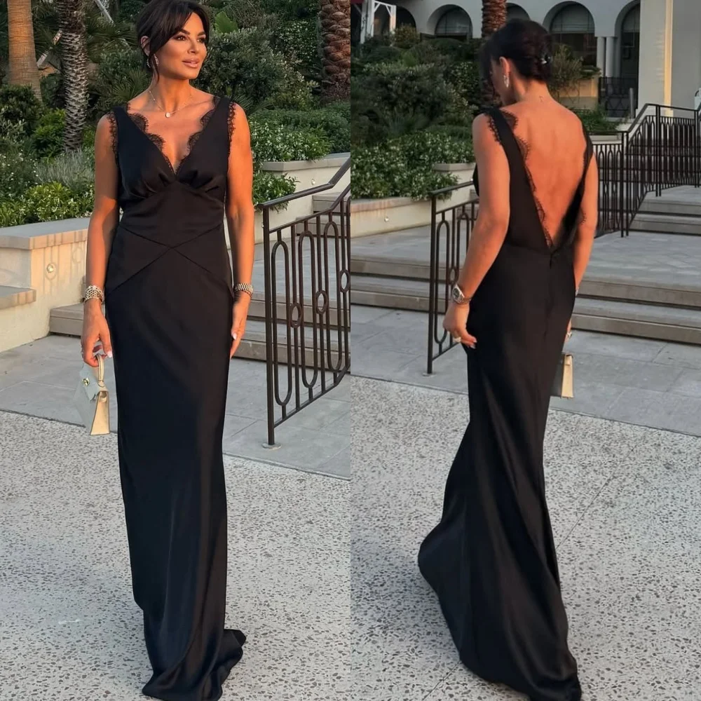 Customized Modern Style Simple Jersey Lace Pleat Straight V-neck Long Dresses Bespoke Occasion Dresses Sizes Available Fashion
Customized Modern Style Simple Jersey Lace Pleat Straight V-neck Long Dresses Bespoke Occasion Dresses Sizes Available Fashion