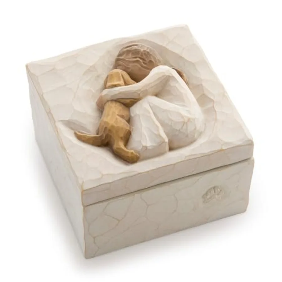 True, Truly a Friend, Box for Jewelry and Treasures with Bas-Relief Carving of Girl with Puppy Dog, Sculpted Hand-Painted Keeps
True, Truly a Friend, Box for Jewelry and Treasures with Bas-Relief Carving of Girl with Puppy Dog, Sculpted Hand-Painted Keeps