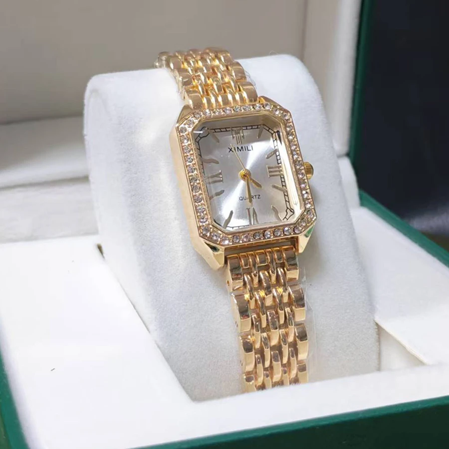 Роскошные женские часы с бриллиантовым циферблатом, деловые женские кварцевые часы, минималистичные квадратные кварцевые часы, женские подарочные часы
Роскошные женские часы с бриллиантовым циферблатом, деловые женские кварцевые часы, минималистичные квадратные кварцевые часы, женские подарочные часы