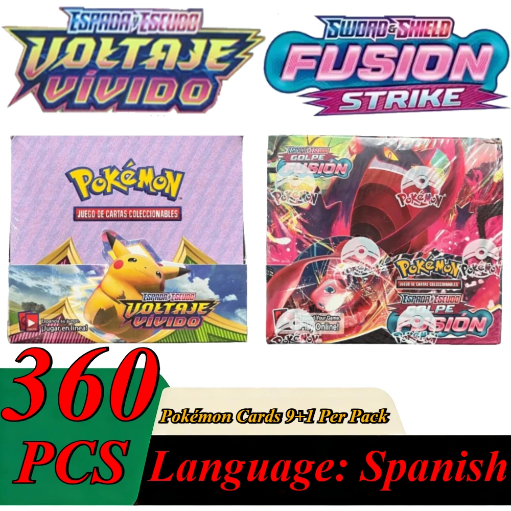 Pokemon TCG Sword & Shield Booster Box Spanish Version Fusion Strike 9+1 Cards Per Pack Rare Holographic Trading Cards Gift
Pokemon TCG Sword & Shield Booster Box Spanish Version Fusion Strike 9+1 Cards Per Pack Rare Holographic Trading Cards Gift