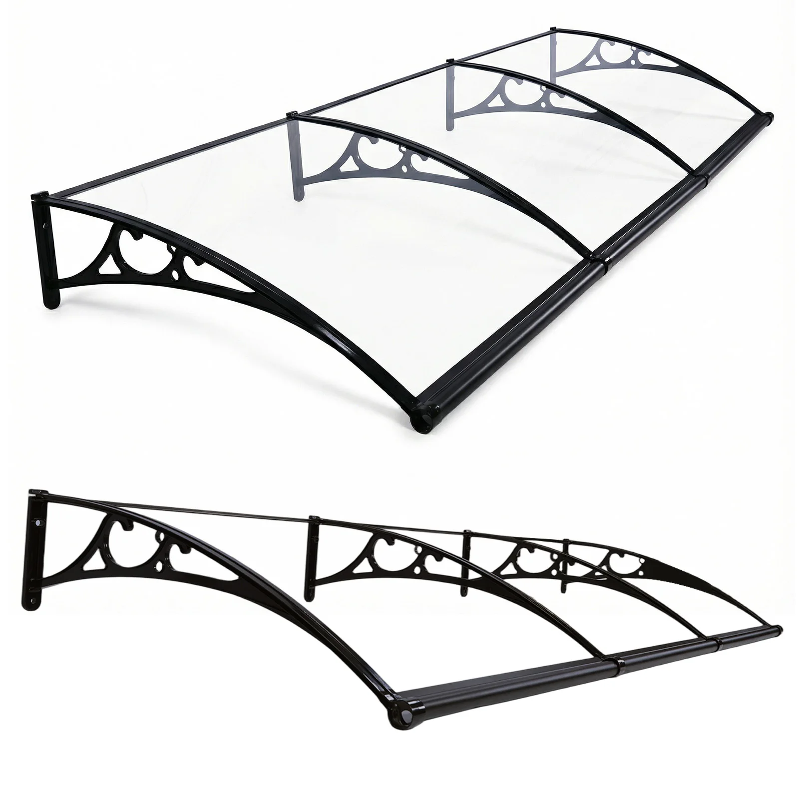 Awning for Door Entrance with Aluminum Alloy Bracket Outdoor Awning Canopy with Drainage Sink for Rain Snow Sunlight Protection
Awning for Door Entrance with Aluminum Alloy Bracket Outdoor Awning Canopy with Drainage Sink for Rain Snow Sunlight Protection