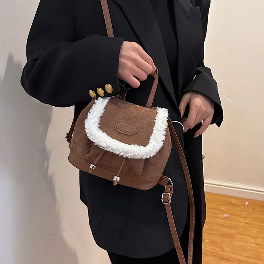 Casual Drawstring Suede Backpack Square Solid Color Student School Bag Large Capacity PU Leather Plush Shoulder Bag Girl
Casual Drawstring Suede Backpack Square Solid Color Student School Bag Large Capacity PU Leather Plush Shoulder Bag Girl
