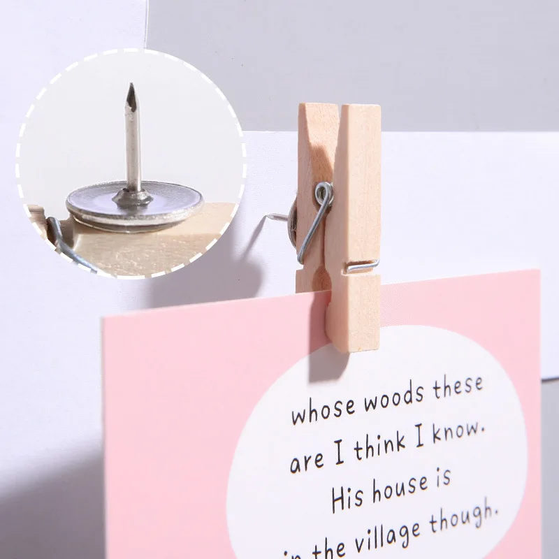 20Pcs/Box Wooden Clip with Pin Colorful Photo Wooden Clip Felt Board Cork Wall Decoration Push Pin Office Stationery
20Pcs/Box Wooden Clip with Pin Colorful Photo Wooden Clip Felt Board Cork Wall Decoration Push Pin Office Stationery