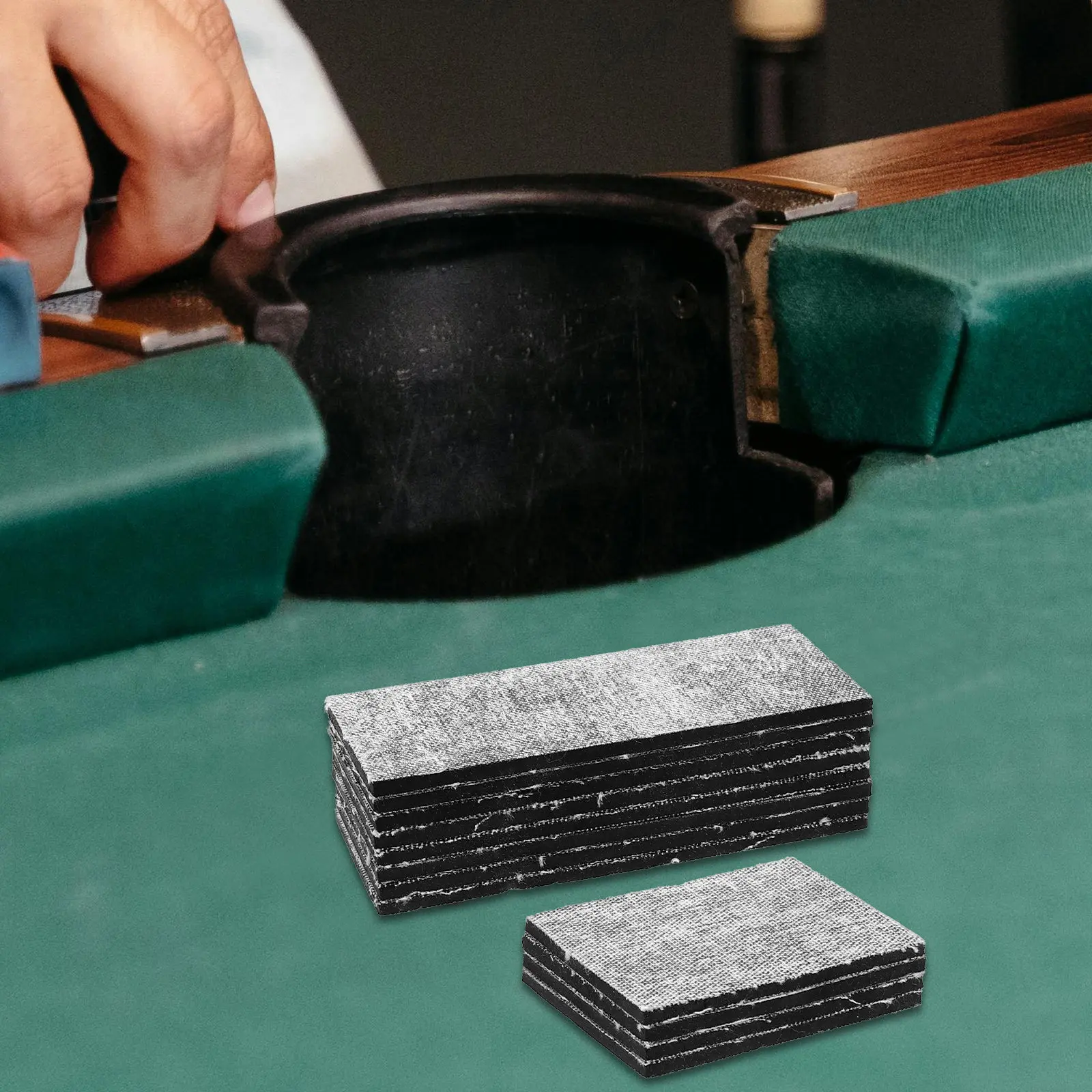 12Pcs Pool Table Rubber Billiard Table Accessory Cushion Set for Ball Impact Absorption Sloping Design Fit All
12Pcs Pool Table Rubber Billiard Table Accessory Cushion Set for Ball Impact Absorption Sloping Design Fit All