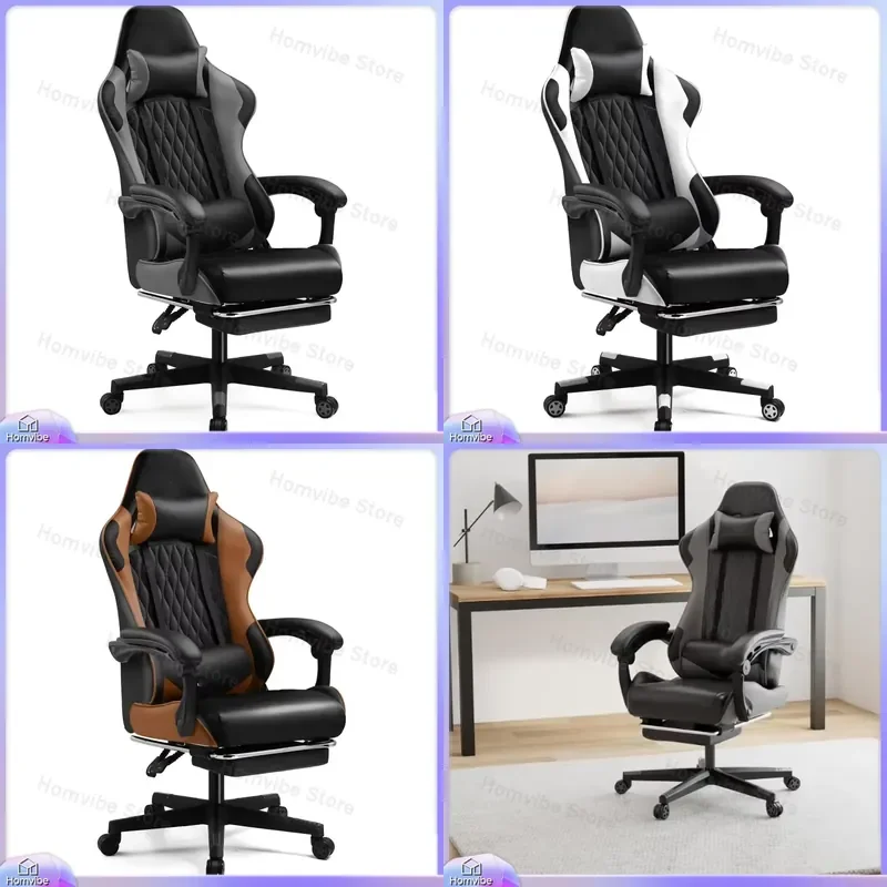 High Back Racing Style Gaming Chair Black Ergonomic Office Chair with Headrest Lumbar Support Adjustable Height Reclining PC
High Back Racing Style Gaming Chair Black Ergonomic Office Chair with Headrest Lumbar Support Adjustable Height Reclining PC