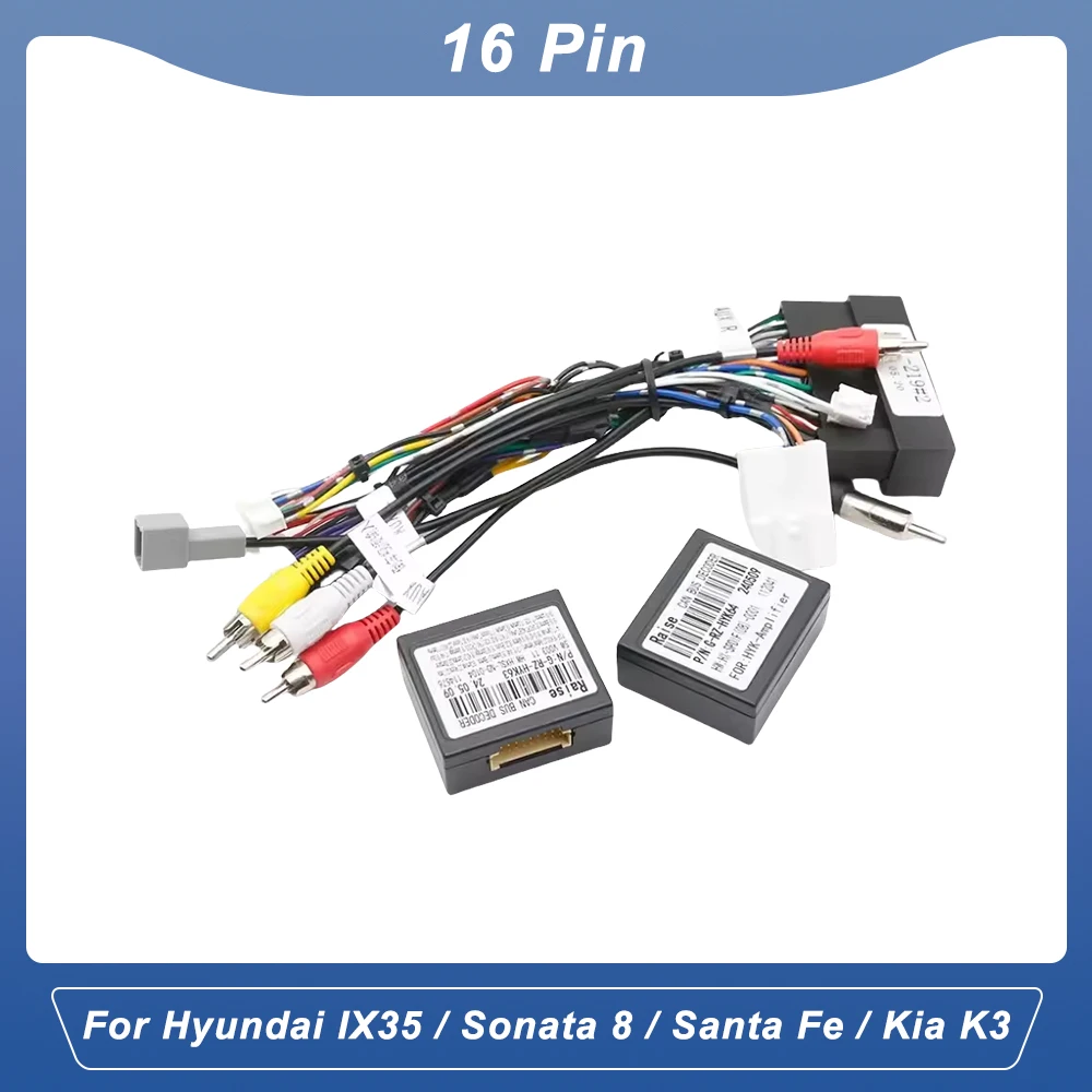 Car Audio 16PIN DVD Player Power Calbe Adapter With 2 Canbus Boxes For Hyundai IX35 Sonata 8 Santafe Kia K3 Wiring Harness
Car Audio 16PIN DVD Player Power Calbe Adapter With 2 Canbus Boxes For Hyundai IX35 Sonata 8 Santafe Kia K3 Wiring Harness