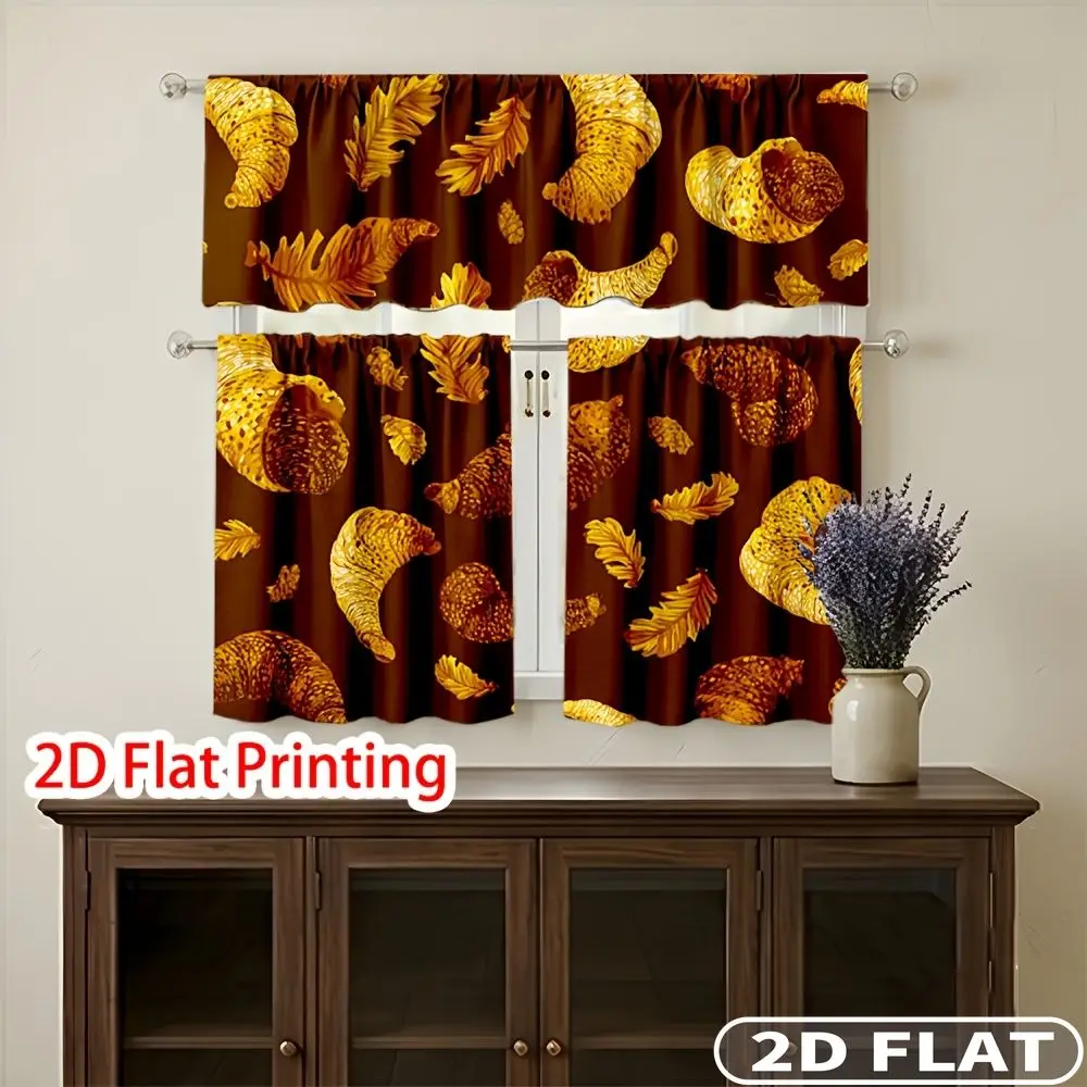 3pcs Autumn Leaves Pattern Curtains Rod Pocket Valance Curtain Tier Machines Washable, Ideal For Bedroom Kitchen Home Decor
3pcs Autumn Leaves Pattern Curtains Rod Pocket Valance Curtain Tier Machines Washable, Ideal For Bedroom Kitchen Home Decor