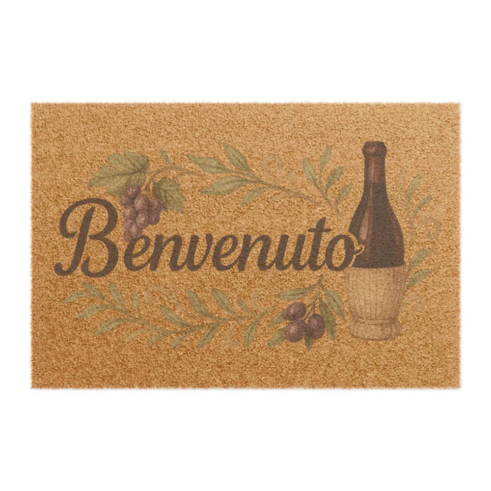 Tuscan Wine Welcome Mat Benvenuto Doormat Italian Cute Home Decor Grapes Wine Bottle Entryway Durable Easy Clean Absorbent Rug
Tuscan Wine Welcome Mat Benvenuto Doormat Italian Cute Home Decor Grapes Wine Bottle Entryway Durable Easy Clean Absorbent Rug