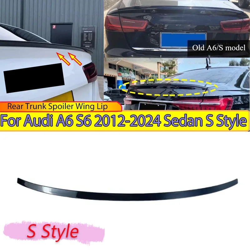 Задняя крышка багажника, хвостовой плавник для Audi A6 S6 2012-2024 Sedan S Style, задний спойлер багажника, крыло, губа, комплект кузова, тюнинг, автозапчасти, защитная отделка 
Задняя крышка багажника, хвостовой плавник для Audi A6 S6 2012-2024 Sedan S Style, задний спойлер багажника, крыло, губа, комплект кузова, тюнинг, автозапчасти, защитная отделка