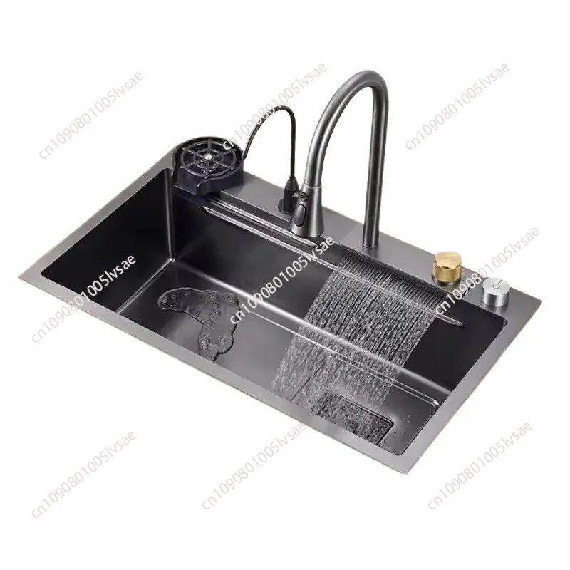 Single Nano Stainless Steel Sink 304 Workstation Kitchen Sink Faucet Counter Black Multifunctional Design
Single Nano Stainless Steel Sink 304 Workstation Kitchen Sink Faucet Counter Black Multifunctional Design