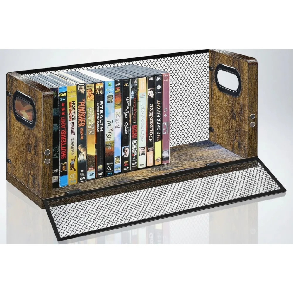 Штабелируемая стойка для хранения DVD вмещает 28 DVD, винтажный дизайн из железного дерева для любителей мультимедиа
Штабелируемая стойка для хранения DVD вмещает 28 DVD, винтажный дизайн из железного дерева для любителей мультимедиа