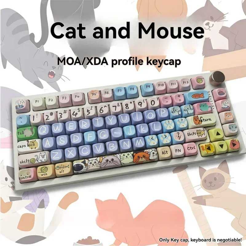 Cat and Mouse Korean Keycap Set Ball Cap PBT Dye-sublimation Russian Japanese Custom MOA/XDA Keycap for Mechanical Keyboard GX87
Cat and Mouse Korean Keycap Set Ball Cap PBT Dye-sublimation Russian Japanese Custom MOA/XDA Keycap for Mechanical Keyboard GX87