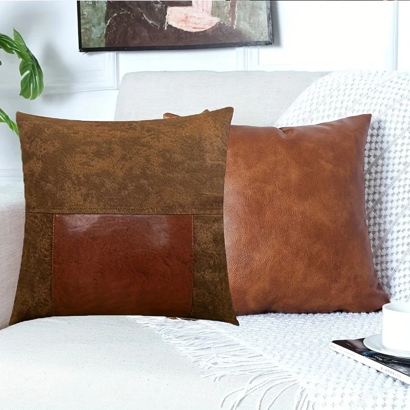 1pc Faux Leather Throw Pillow Covers Thick Large Decorative Modern Boho Farmhouse Living Room Square Cases for Couch Bed Sofa
1pc Faux Leather Throw Pillow Covers Thick Large Decorative Modern Boho Farmhouse Living Room Square Cases for Couch Bed Sofa