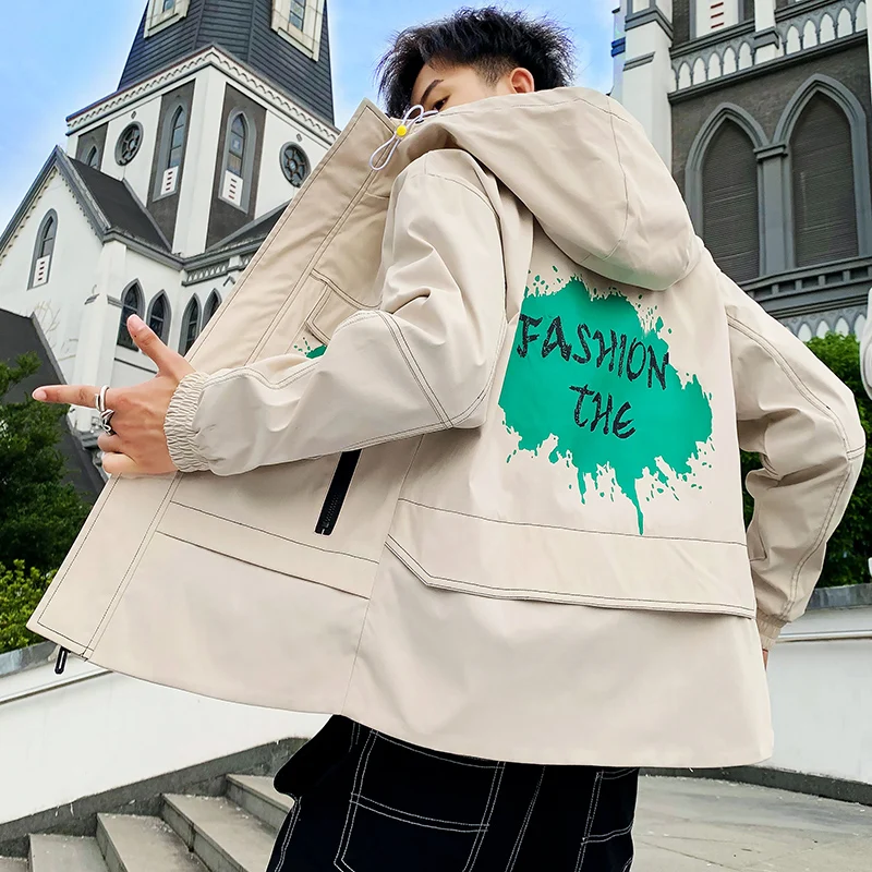 Mens Spring Casual Hooded Cargo Jacket Nice Hip Hop Streetwear Windbreaker Autumn Male Coats Outwear Korean Youth Tops Clothing
Mens Spring Casual Hooded Cargo Jacket Nice Hip Hop Streetwear Windbreaker Autumn Male Coats Outwear Korean Youth Tops Clothing