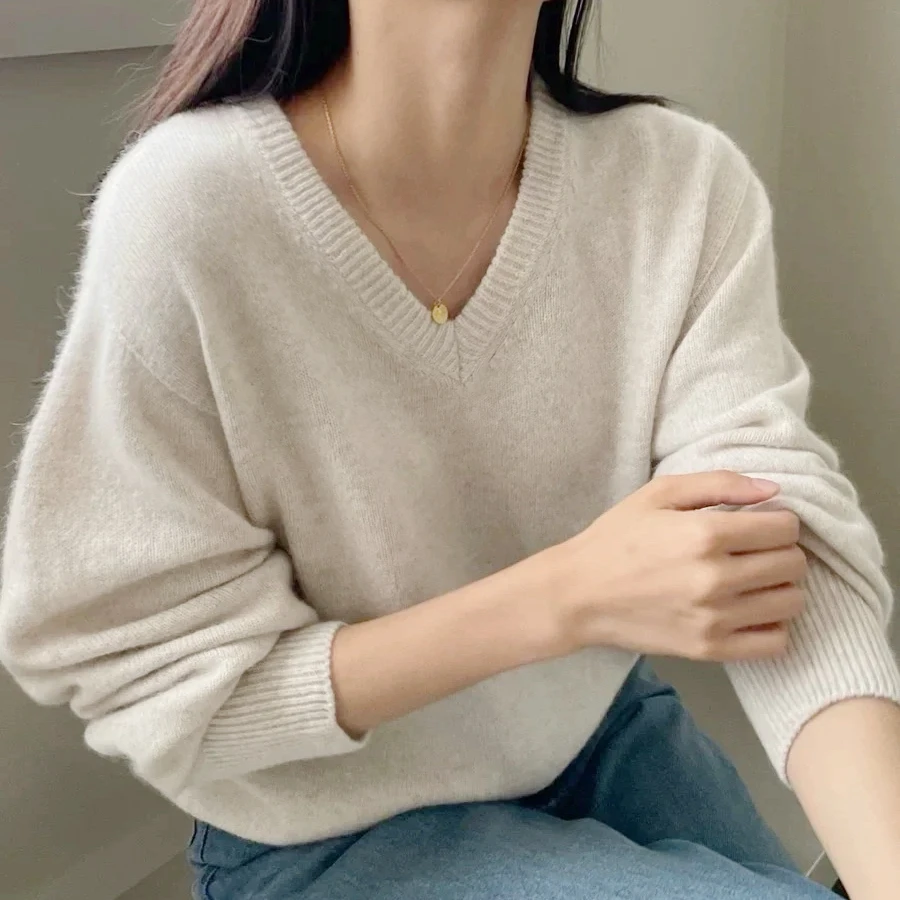 Ultra Soft Floing Proc Basic Sle Sweater V-Ne Lantern Sve Commute ential Long Sve Knitted Woolen Top
Ultra Soft Floing Proc Basic Sle Sweater V-Ne Lantern Sve Commute ential Long Sve Knitted Woolen Top