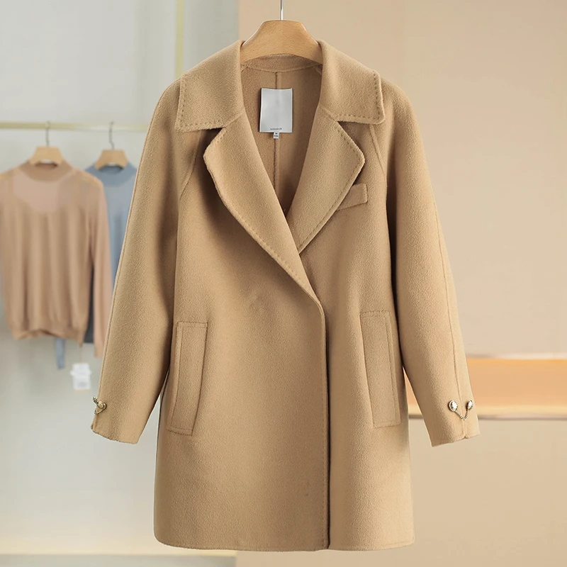 XKing Winter Double-Faced Woolen Coat Straight Leg Pure Color Women's Fashion Street Style Long Sleeve Mid-Length Coat
XKing Winter Double-Faced Woolen Coat Straight Leg Pure Color Women's Fashion Street Style Long Sleeve Mid-Length Coat