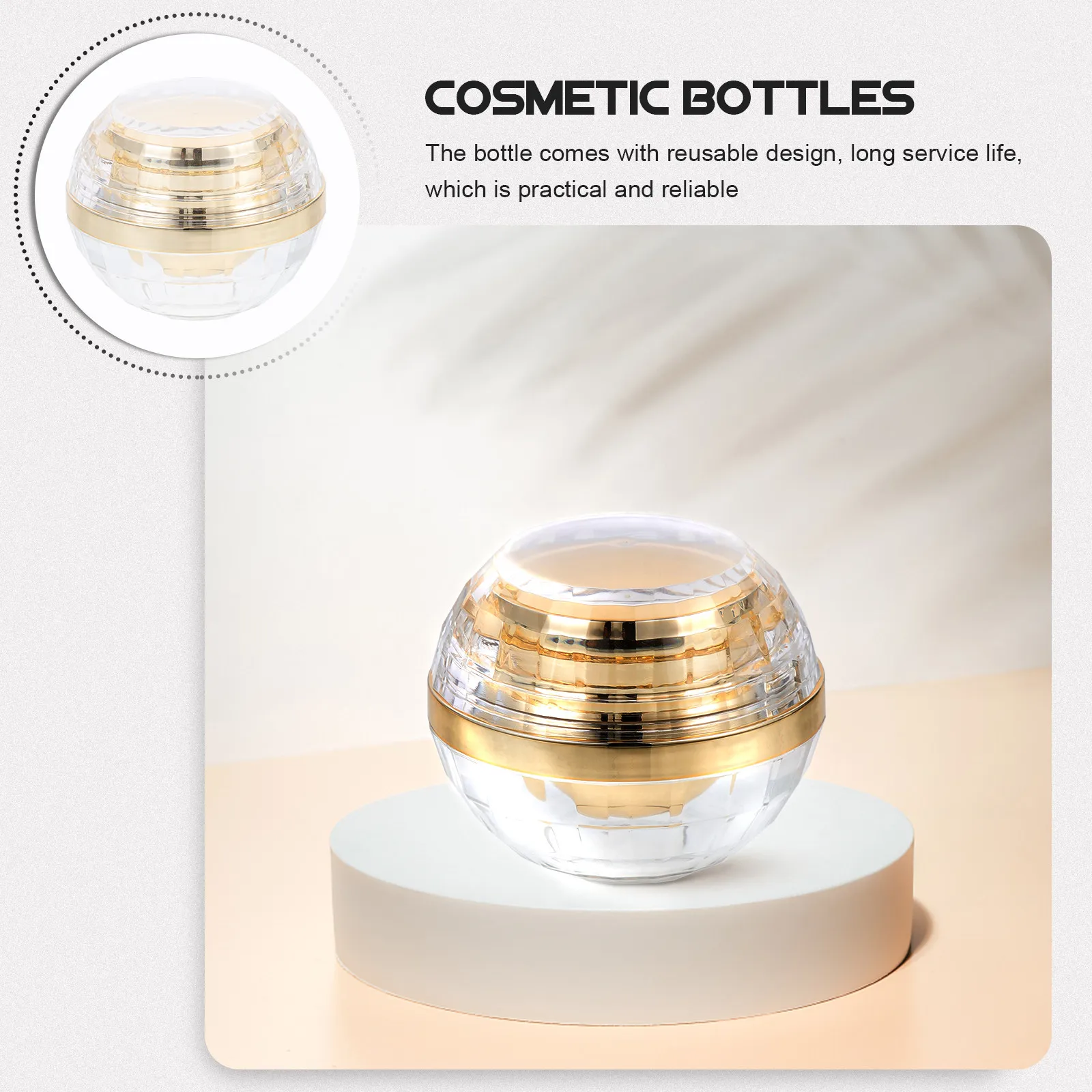 Empty Refillable Face Cream Bottle Portable Storage Container Multipurpose Small Acrylic Jar Leak-Proof Travel Use
Empty Refillable Face Cream Bottle Portable Storage Container Multipurpose Small Acrylic Jar Leak-Proof Travel Use