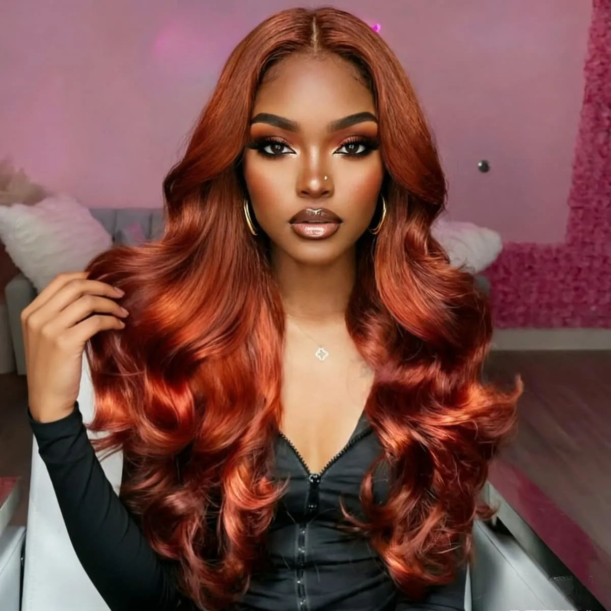Синтетические парики Body Wave, 13x4 HD, красно-коричневые, с кружевной передней частью, свободные волны, для вечеринок и повседневного использования, для девушек
Синтетические парики Body Wave, 13x4 HD, красно-коричневые, с кружевной передней частью, свободные волны, для вечеринок и повседневного использования, для девушек