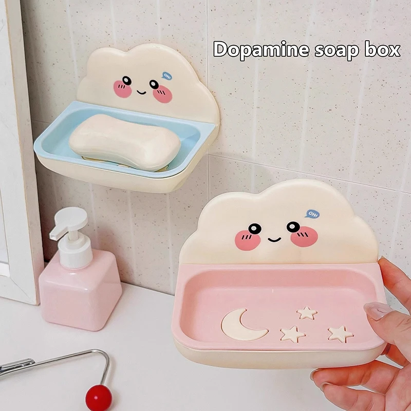 Creative Clouds Shape Soap Box Draining Non-slip Soap Dish Wall-mounted Bathroom Accessories Cute Soap Holder For Home Bath
Creative Clouds Shape Soap Box Draining Non-slip Soap Dish Wall-mounted Bathroom Accessories Cute Soap Holder For Home Bath