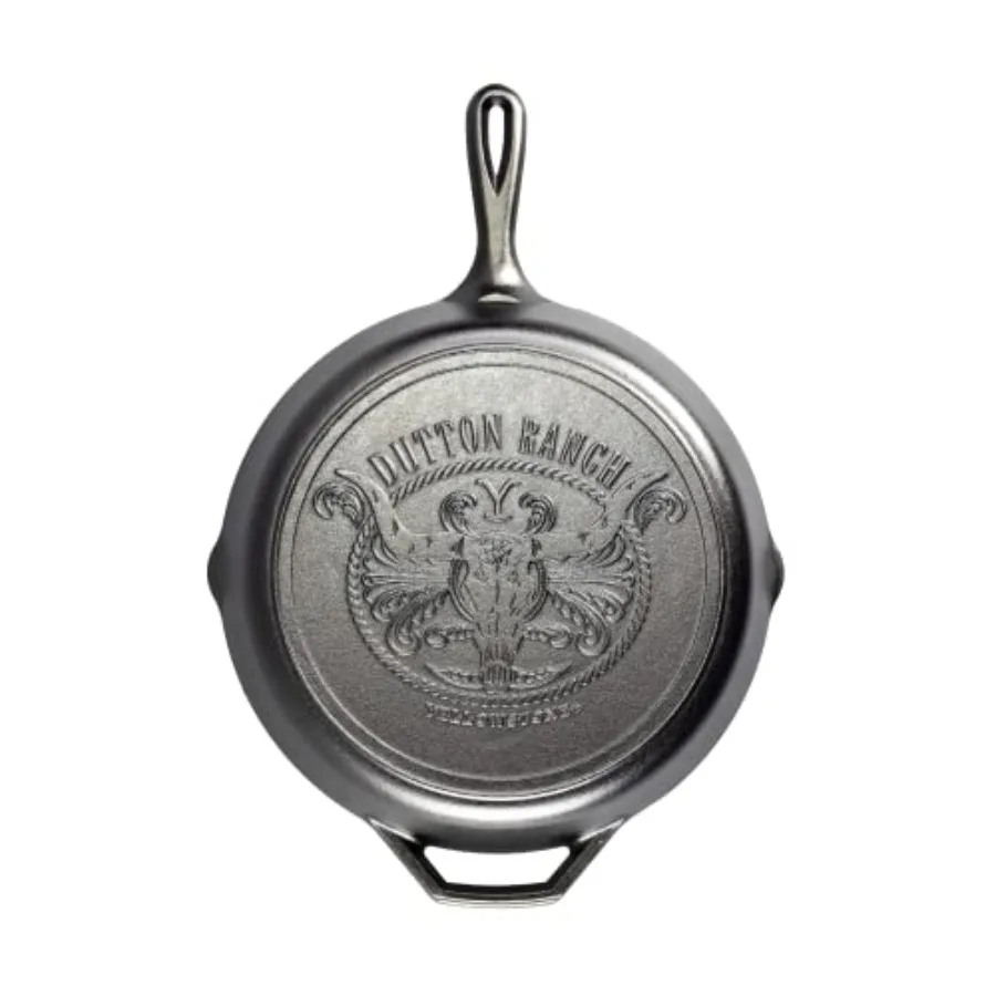 Pre-Seasoned Yellowstone Stamped Cast Iron Cookware - Signature Teardrop Handle - Use in the Oven, on the Stove, on the Grill,
Pre-Seasoned Yellowstone Stamped Cast Iron Cookware - Signature Teardrop Handle - Use in the Oven, on the Stove, on the Grill,